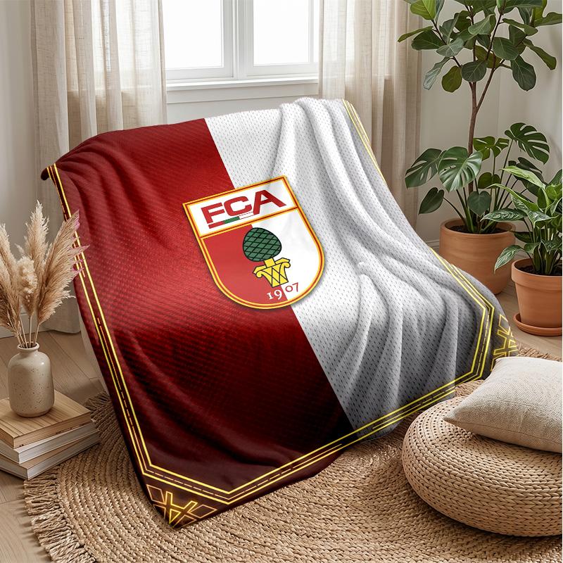 FC Augsburg FC Soft Flannel Fleece Blanket Lightweight Cozy Warm Throw Blanket For Sofa Bed Home Decor