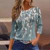 2024 New Women's Sweatshirt Designer Round Neck Long Sleeve Loose Casual Autumn Fashion Floral Fun Pattern Print Tops