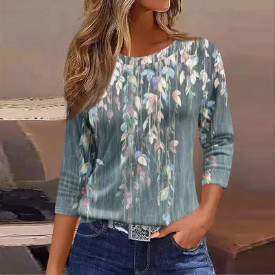 Женская толстовка с круглым вырезом, с длинным рукавом, свободная, повседневная, осенняя, модная, с цветочным принтом и забавным узором