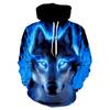 Samoyed Wolf Animal Hoodies Men 3D Printed Sweatshirt Harajuku Spring Autumn Men's Hoodie Casual Coat Oversized Men Clothing