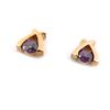 Les Trésors De Lily [B8485] - Gold Plated Earrings 'Câlin' Golden Amethyst - 7x8 Mm