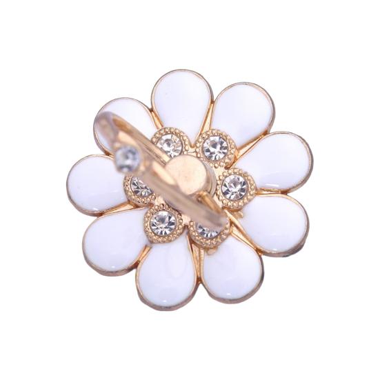 Прочный кронштейн для кольца на палец Уникальный металлический держатель для телефона в форме цветка со стразами, работающий одной рукой, ленивый держатель