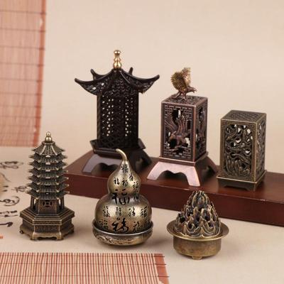 1 шт. Ароматерапия для дома, квадратная вертикальная курильница, маленький держатель для благовоний из сплава Xiangyun