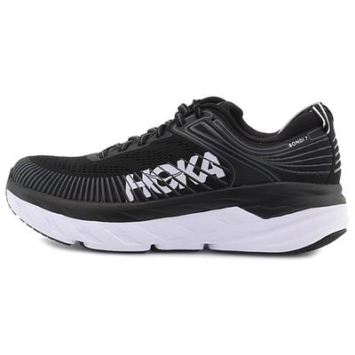 HOKA Bondi 7 Черно-белые женские кроссовки 1110519-BWHT