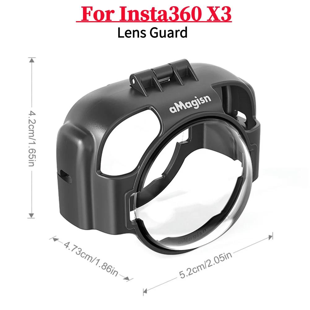 Anti-fog Snap-on Lens Cap Anti Scratch Optical Glass Lens Cap Protector for Insta360 X3 Action Camera Accessories