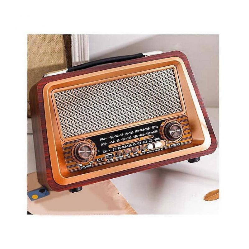 Retro Portable Radio Wireless Bluetooth Speaker Stereo AM/FM Radio Receiver Player USB TF AUX MP3 Classic Style