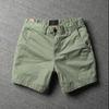 Men's Cotton Casual Shorts: Loose-Fit, Solid Color, Versatile Workwear, Three-Quarter Summer Style