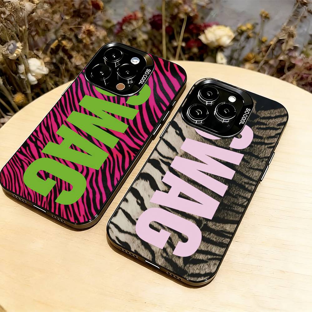 Роскошный чехол для телефона в стиле Y2K SWAG для iPhone 17,16,15,14,13,12,11 Plus,Pro Max,XS, Цветной серебристый чехол для телефона Funda Cover