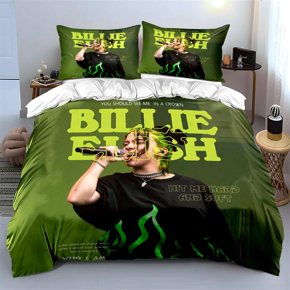 Green Billie Bedding Set Bedding Duvet Cover Set Duvet Cover Pillowcases (1*Duvet Cover 2*Pillowcases, without duvet insert)