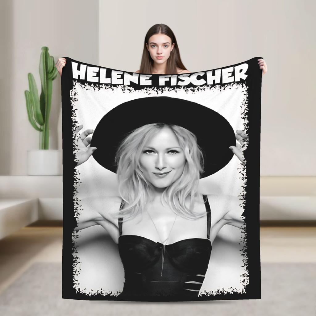 Helene Fischer German Singer Plush Blanket Kids  Flannel Throw Blanket For Living Room Super Soft Design Quality Bedspread