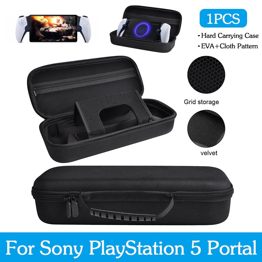 Hard EVA Carrying Case Storage Bag Shockproof Protective Travel Box with Mesh Pocket For PS5 PlayStation Portal Remote Player