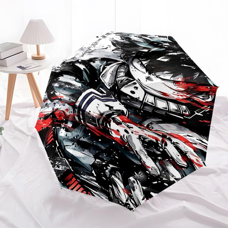 1pc Tenya Automatic Opening Closing Umbrella with Convenient Three-Fold Design, 8-Bone Iron Frame, Outdoor, Perfect Gift for Fans, Travelers, Daily Us