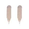 Трендовые сверкающие женские серьги-кисточки с когтями и стразами для вечеринок и свадеб, модные ювелирные изделия, аксессуары