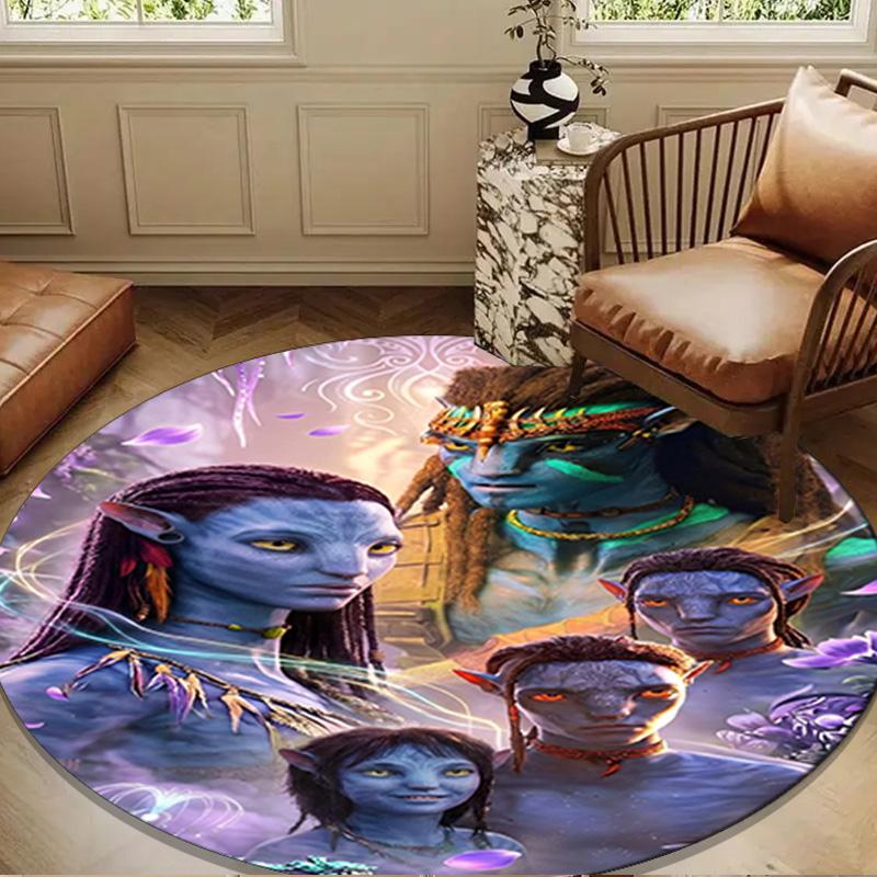 Ava-tar Adventure Round Rug for Livingroom,Bedroom, Palyroom, Chair Rug, Area rug, Circle Carpet, Large Size Decor Fan Christmas gift