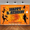 Basketball Backdrop, 71''x43'' Basketball Happy Birthday Backdrop, Basketball Birthday Backdrop & Basketball Party Backdrop