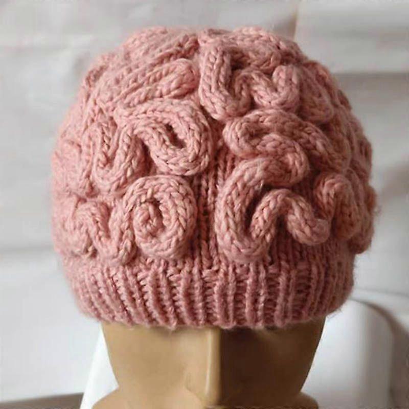 Men's Brain Shaped Hand Knitted Wool Hat