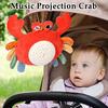 Ползающий краб, детская игрушка, проекция, музыкальные игрушки для детей 0-12 месяцев