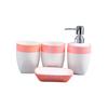 European Style Snowflake Glaze Ceramic Bathroom Set: Pink Mouthwash Cup, Hand Sanitizer Bottle, and More