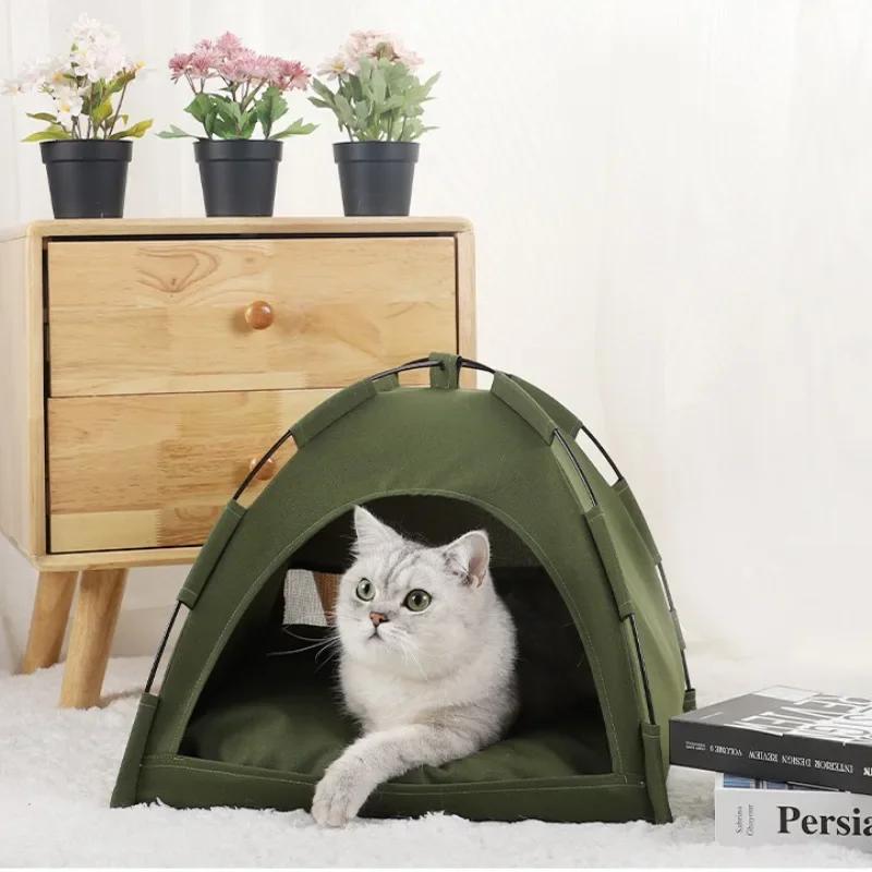 Зимняя палатка для питомца, кровать, товары для кошек, аксессуары, теплые подушки, мебель, диван, корзина, кровати, раскладушка, палатки для котят, товары для кошек