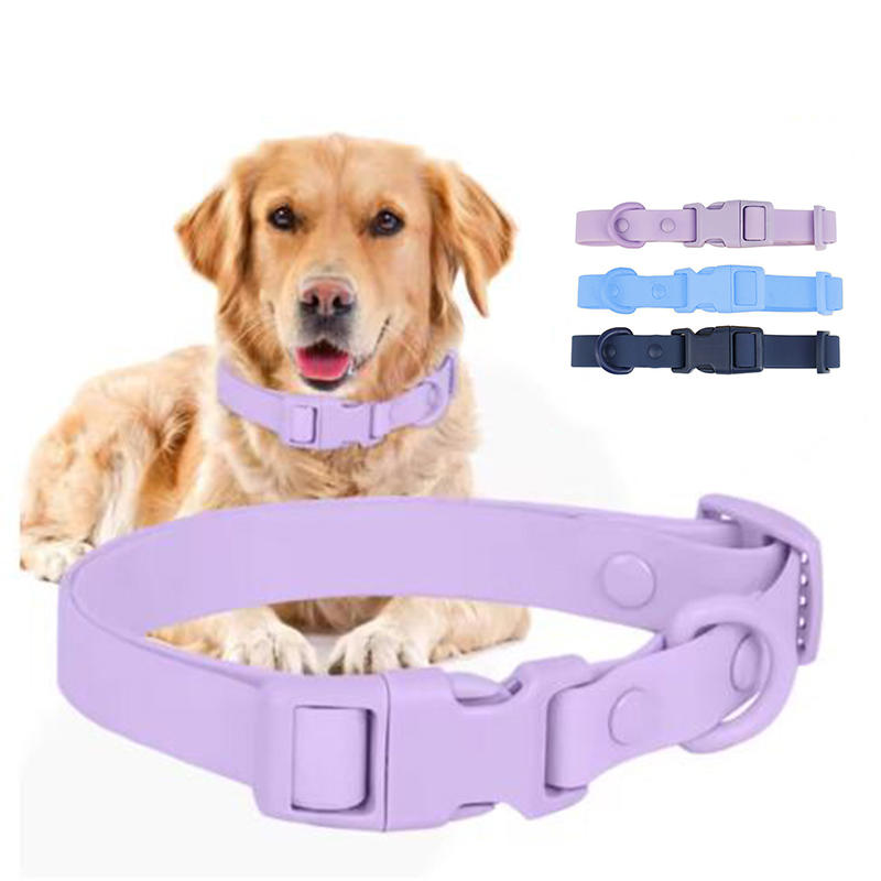 ПВХ Ошейник для питомца Идентификация питомца Регулируемый Водонепроницаемый Ошейник для собаки Без рывков Быстросъемная пряжка Защитная пряжка Цепь
