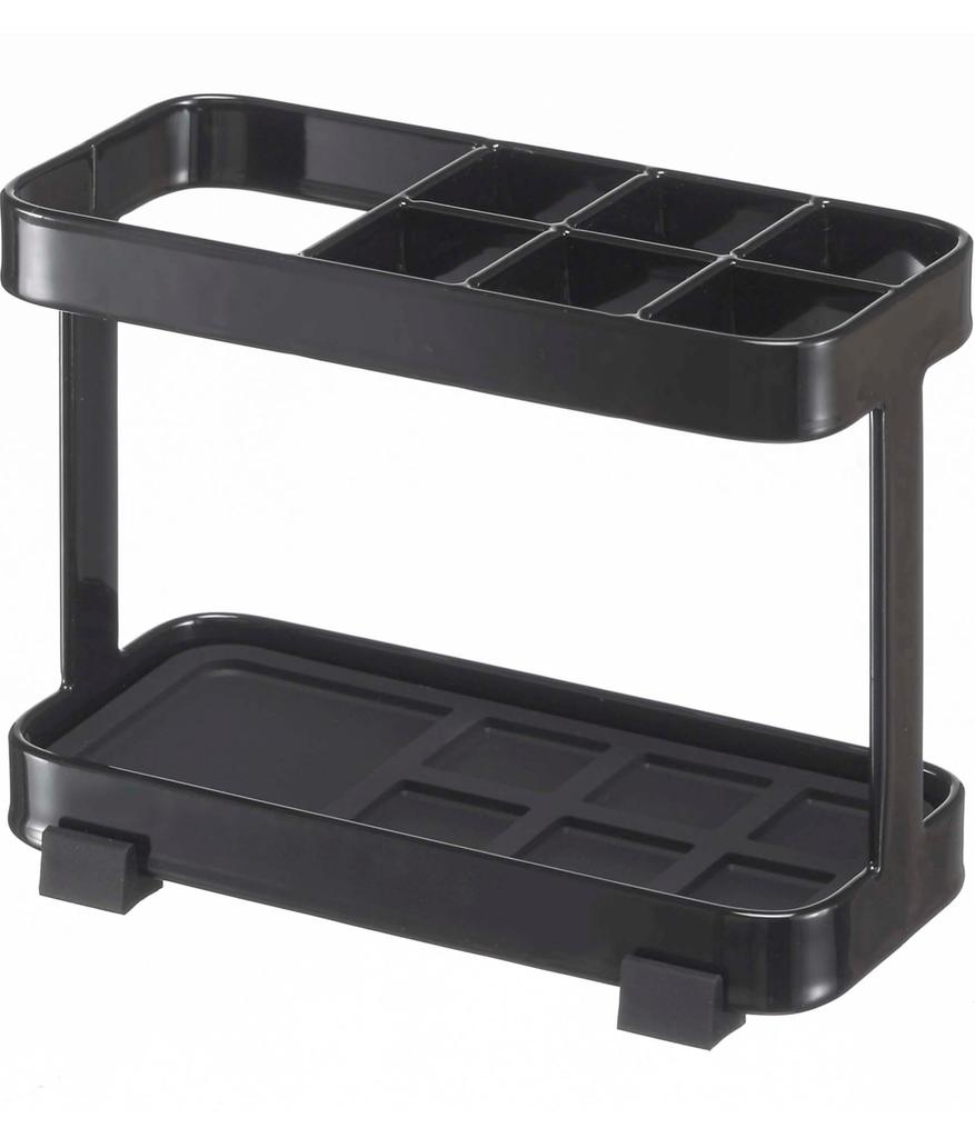 Yamazaki Подставка для зубных щеток Jitsugyo, черная, Ш11 x Г5 x В8 см, подставка для зубных щеток, туалетная комната 6803 (Ямадзаки) Прибл.