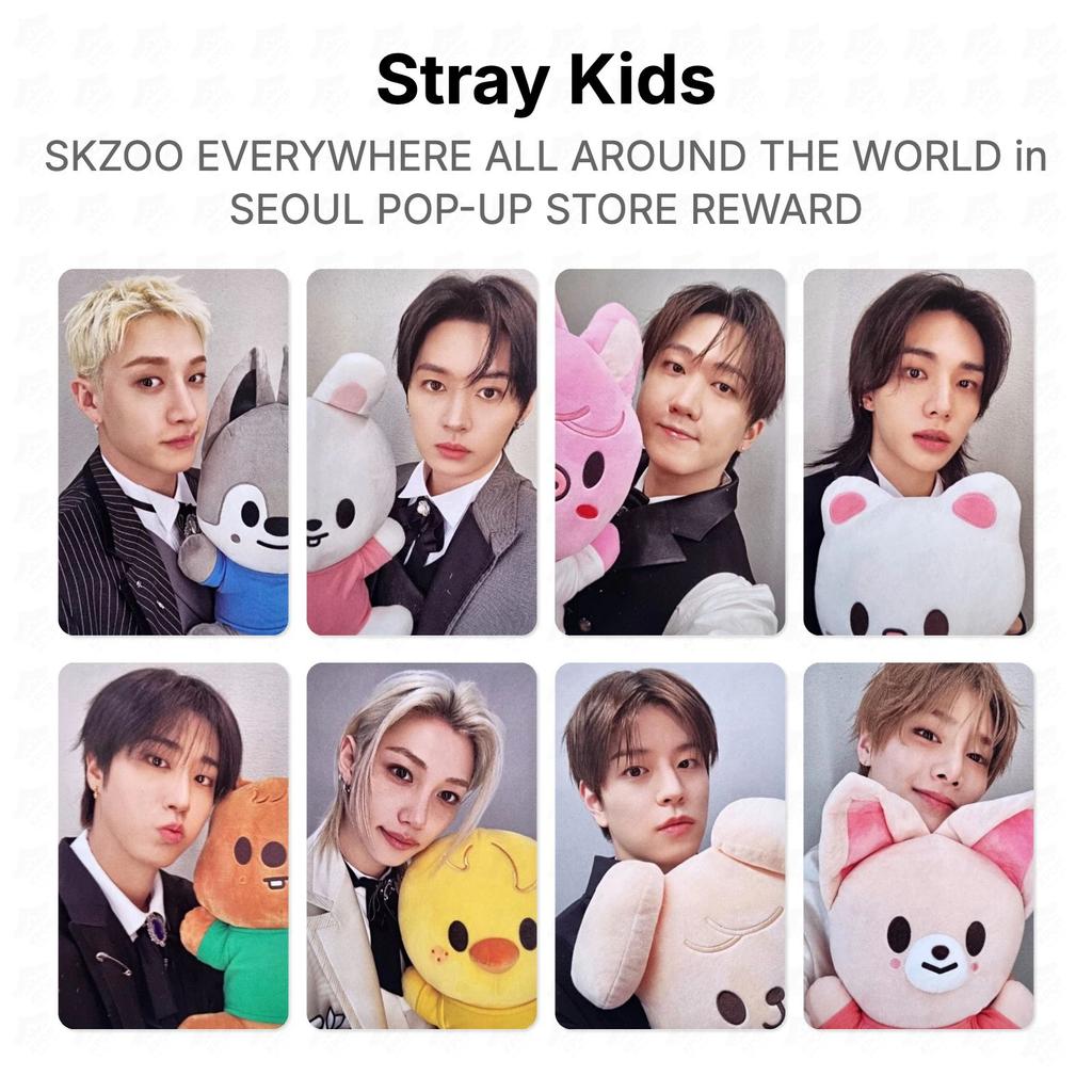 Stray Kids SKZOO ВЕЗДЕ ПО ВСЕМУ МИРУ В СЕУЛЕ POP-UP STORE НАГРАДА Официальная фотокарточка