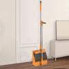 Long Handle Broom with Dustpan 180-Degree Bristles Angle Adjustment Stiff Set Buckle Type Broom