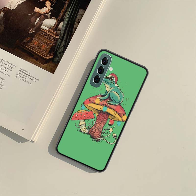 Cottagecore Frog Aesthetic Phone Case for Samsung A54 A14 A24 A34 A17 A37 A57 A55 A35 A25 A15 A07 A05S A04S A12 A22 A32 A52S A72
