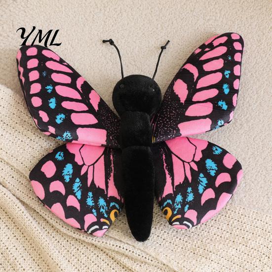 Soft Body Doll Realistic 3D Butterfly Plush Toy, Stuffed Throw Pillow, Home Display Insect Animal Decor, Gift for Kids Girls, Ornament Vivid Design