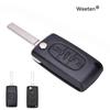 Entry Remote Flip Key Shell Fob 3 Buttons For Peugeot 407 307 308 607 Ce0523