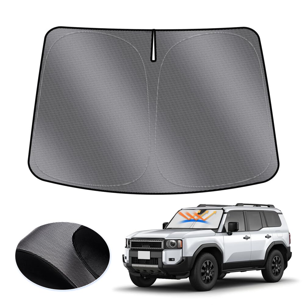 LIMSTYLE Тент-шторка на лобовое стекло для Toyota New Land Cruiser 250 Series Land Cruiser 250 Тент-шторка Спортивный тип Тент-шторка Защита от УФ Гибкий Автомобиль