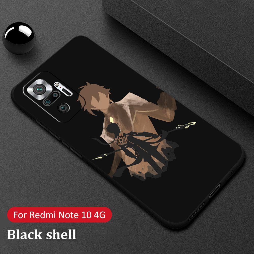 Чехол Celular Genshin Impact Аниме Капа для Xiaomi Redmi Note 10 Pro 9s 9c 8 9a K40 9 8t 9t 11 K40s 11t K50 11s