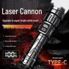 Tactical High-Power Rechargeable Flashlight with Zoom & Long-Range Laser