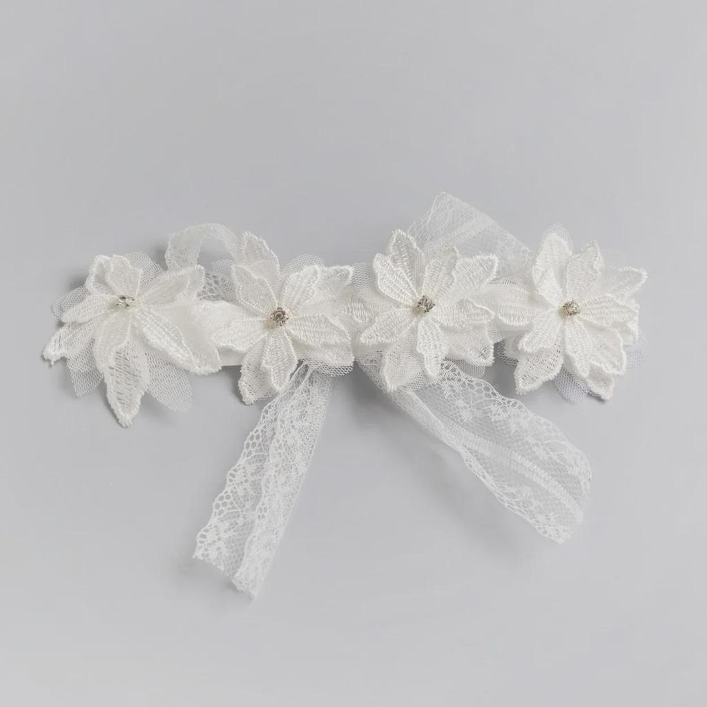 Детская кружевная повязка на голову в корейском стиле с пятью лепестками для младенцев и малышей, идеально подходит для фотографий и особых случаев