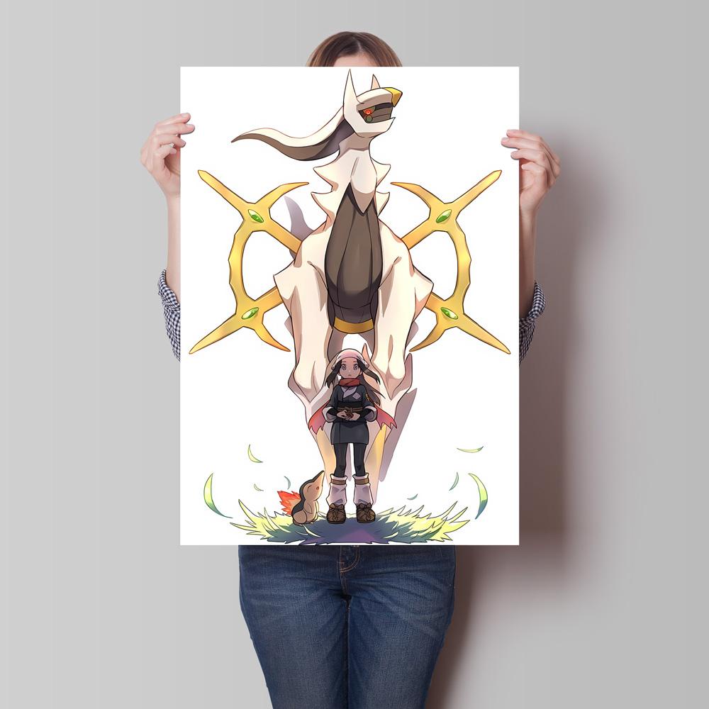 Hot Anime Poster Pokemon Akari Arceus Cartoon Character Picture High Quality Canvas Children's Room Home Decoration Paintings