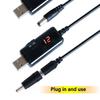 USB-кабель для повышения напряжения до 9 В/12 В с разъемами 5,5 мм, 3,5 мм, 5,5x2,1 мм, 3,5x1,35 мм для электроники