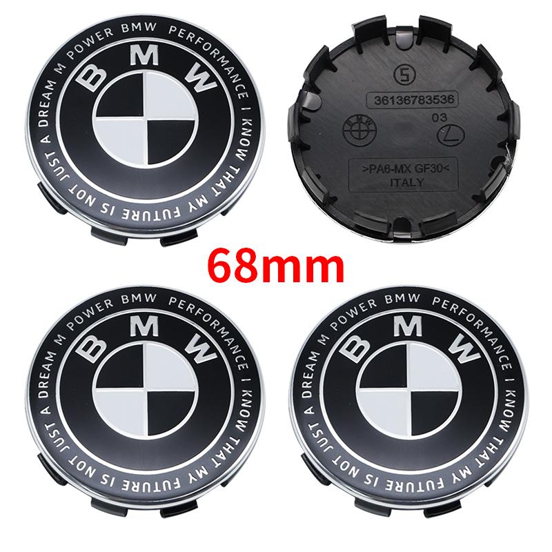 BBKR7 Car Thunder black white Logo Front Hood Emblem 82mm+Rear Badge 74mm+Wheel Hub Cap 68mm+56mm steering wheel sticker For All BMW