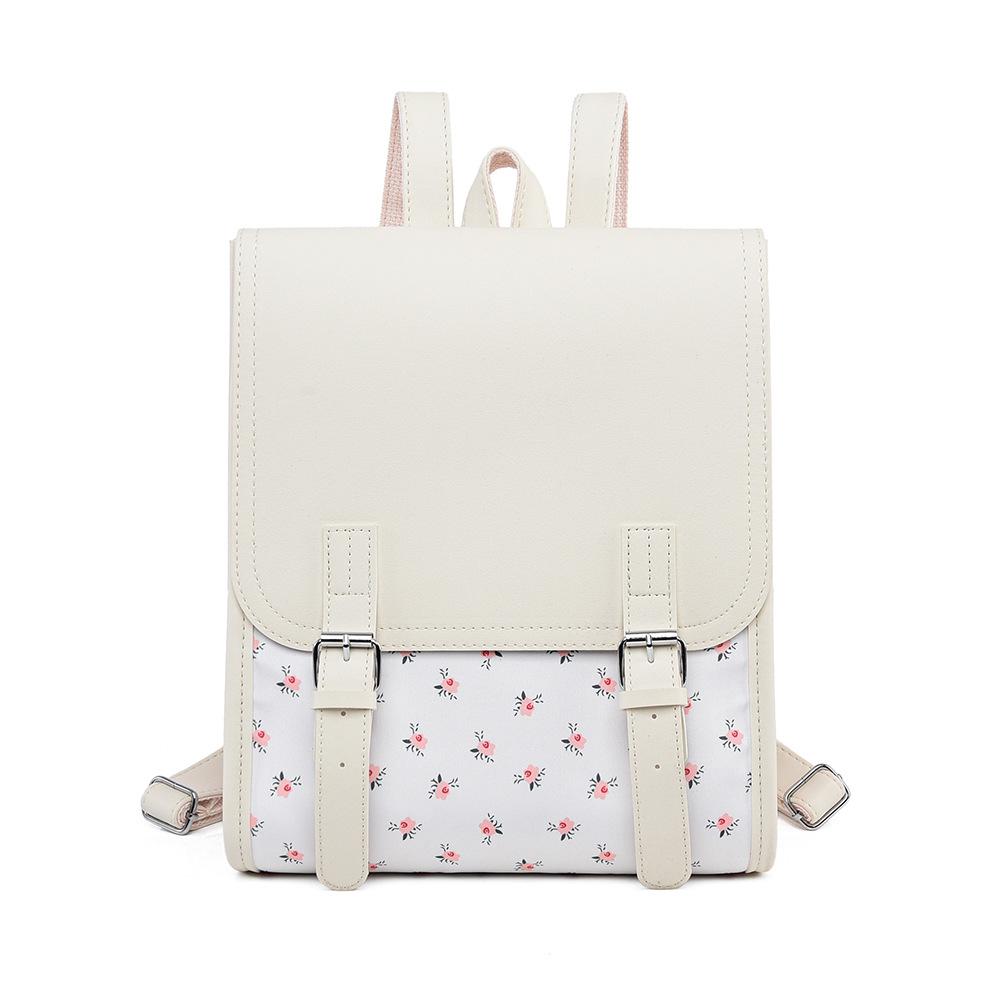 Школьный рюкзак высокого качества, Нишевый дизайн, Рюкзак с мелким цветочным узором, Многослойный рюкзак