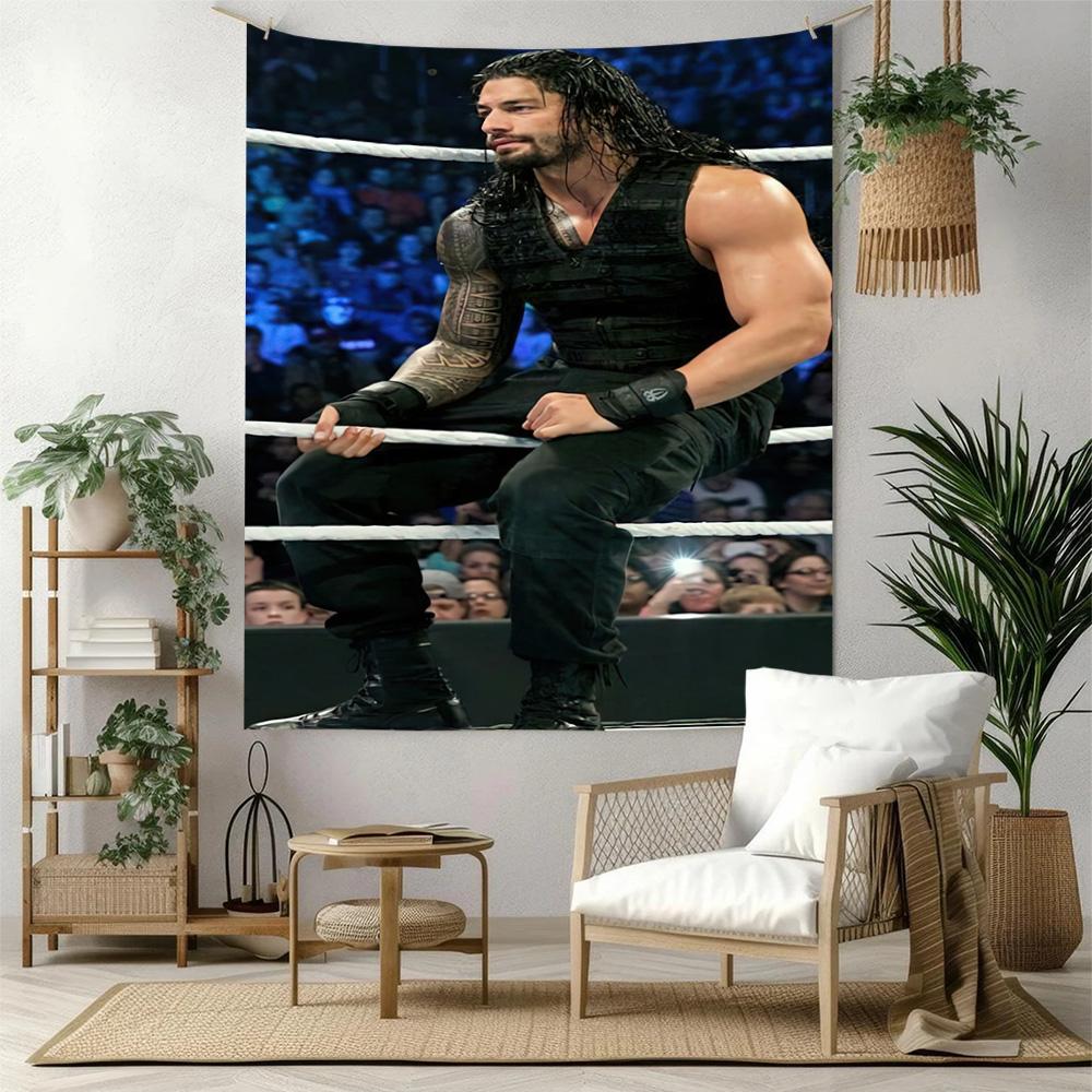 Roman Reigns2 Wall Decor Tapestry Art For Pet Memorial Birthdaywedding Party Backdrop Family Gift