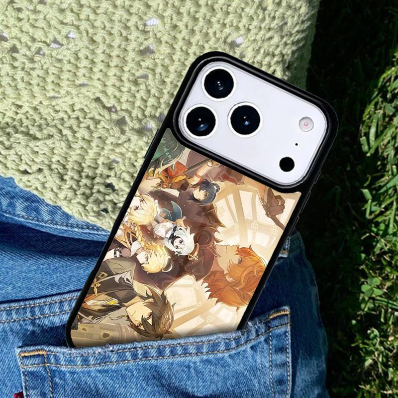 Genshin Impact Anime phone case cover Compatible with for IPhone 17air 16e 15 14 13 12 11Pro Max 17 Air