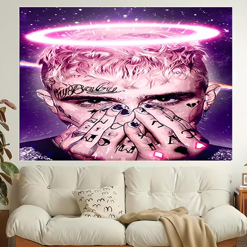 1 шт. Гобелен Lil Peep, Декор для гостиной, спальни, офиса, вечеринки, Идеальный праздничный подарок