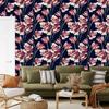White and red tulips wallpaper for living room and bedroom 50x1000