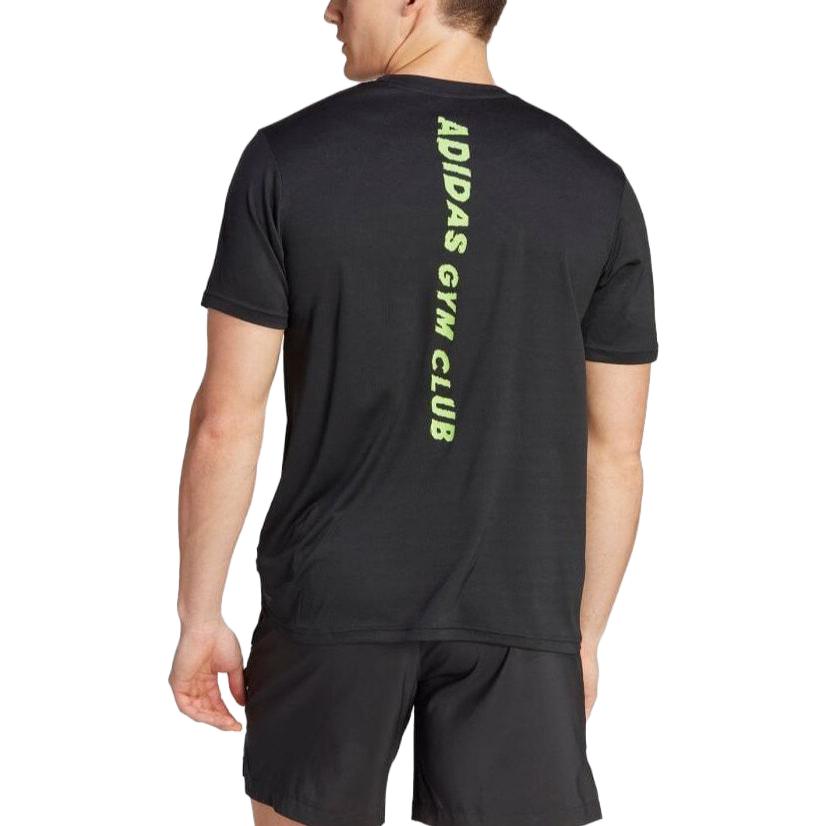 Adidas Solid Color Crew Neck Short Sleeve T-Shirt Unisex Tops Black IL7003