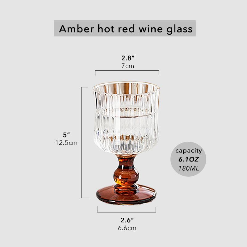 Старинные модные бокалы для горячего красного вина, элегантная стеклянная посуда для домашнего бара, свадебной вечеринки, 1 шт., винтажные стаканы для питья