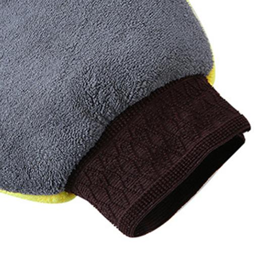 1 шт., рукавица для мытья автомобиля с большим пальцем, коралловый флис, двусторонний впитывающий материал без царапин, автоочистка