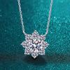 D Color 1CT Moissanite Diamond Necklace For Woman Pendant 925 Silver Plated with White Gold Chains Party Bridal Fine Jewelry Gift