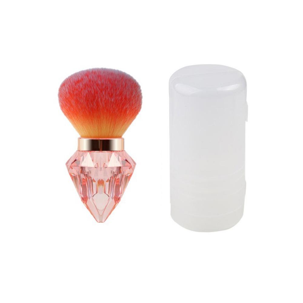 with Box Powder Blusher Brush Dust-proof Makeup Brush Portable Nail Cleaning Brush Lady Girls