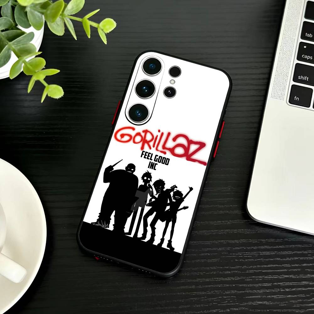 Комикс R-Rock Band G-gorillaz Чехол для телефона Samsung S26,S25,S24,S23,S22,S30,S21,Ultra,Plus,FE 5G Черный Мягкий чехол