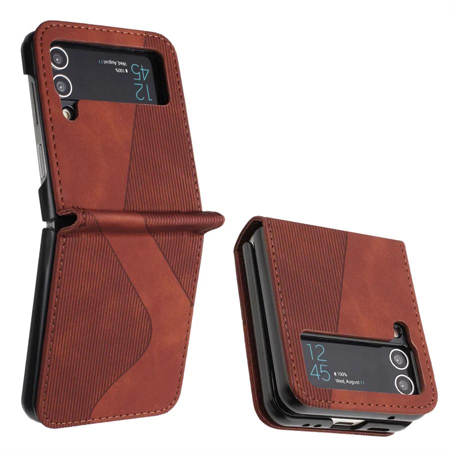 Роскошный чехол для Samsung Z Flip 4 5 6 Flip3 5G Кожаная бронированная задняя крышка для Samsung Galaxy Z Flip 7 FE Чехол Z Flip 3 5 6 7 Funda