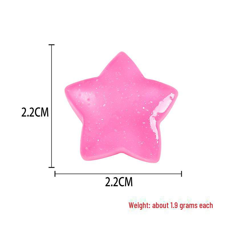 Ледяной прозрачный конфетный цвет звезда блестящая смоляная шпилька для волос аксессуары своими руками